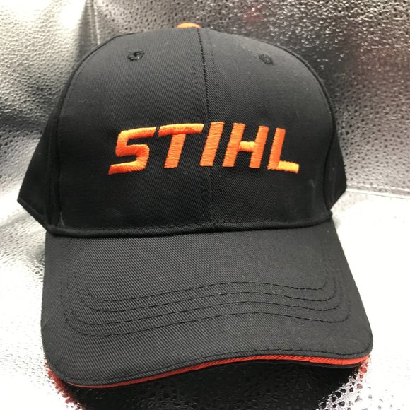 Stihl Hat.  Black Orange.  New - Picture 2 of 2